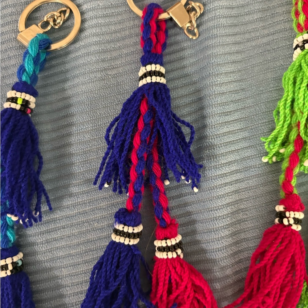 Colorful Tassel Keychain - Multicolor Decorative Accessory - Picture 3 of 4